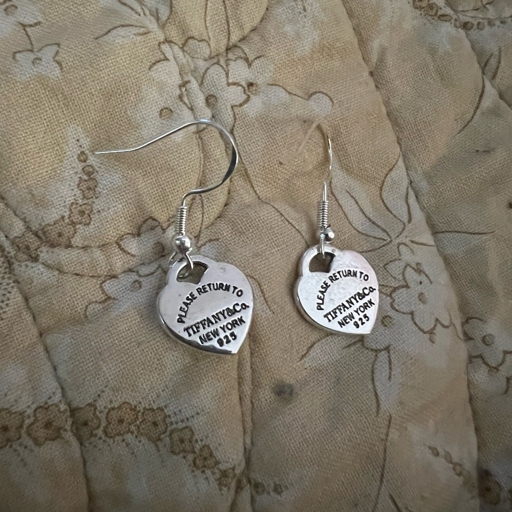 Earrings (homemade) stamped Tiffany & Co - Picture 6 of 9